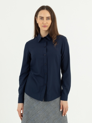 Женская одежда, рубашка, артикул: 976-0875, Цвет: темно синий,  Фабрика Трика, фото №1.