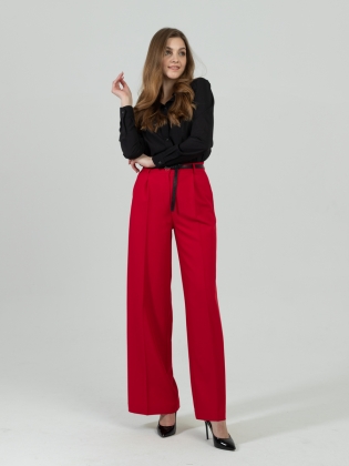 Женская одежда, брюки, артикул: 4483-0912, Цвет: красный,  Фабрика Трика, фото №1.