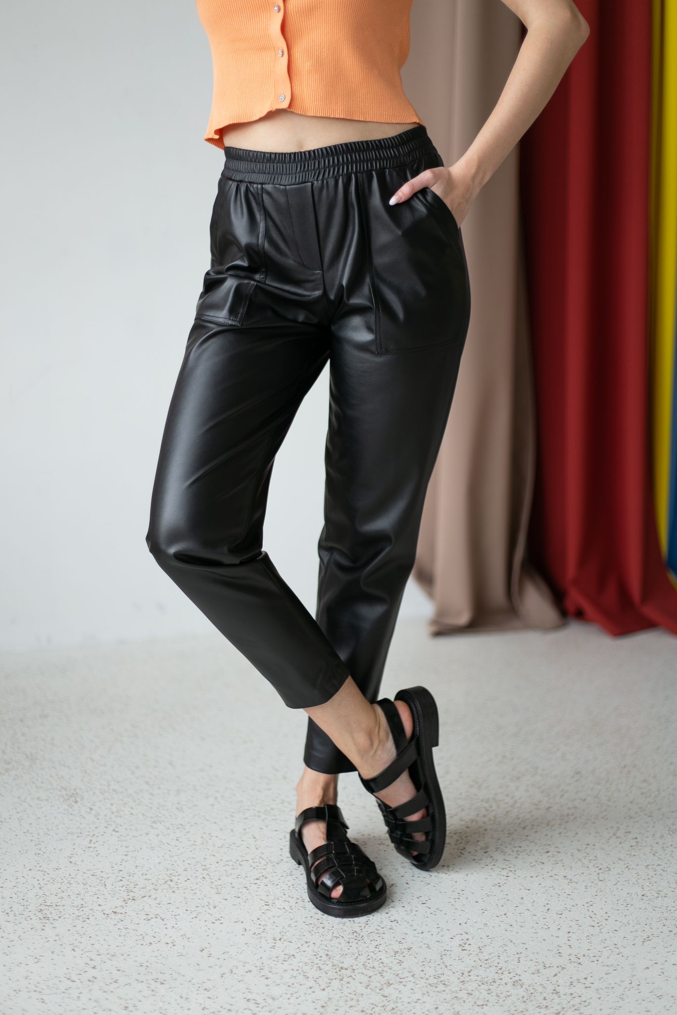 Женская одежда, брюки, артикул: 4447-0583, Цвет: черный,  Фабрика Трика, фото №1