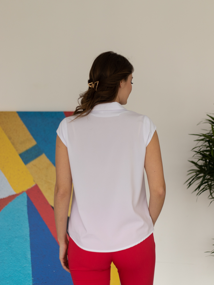 Женская одежда, рубашка, артикул: 992-0581, Цвет: белый,  Фабрика Трика, фото №1