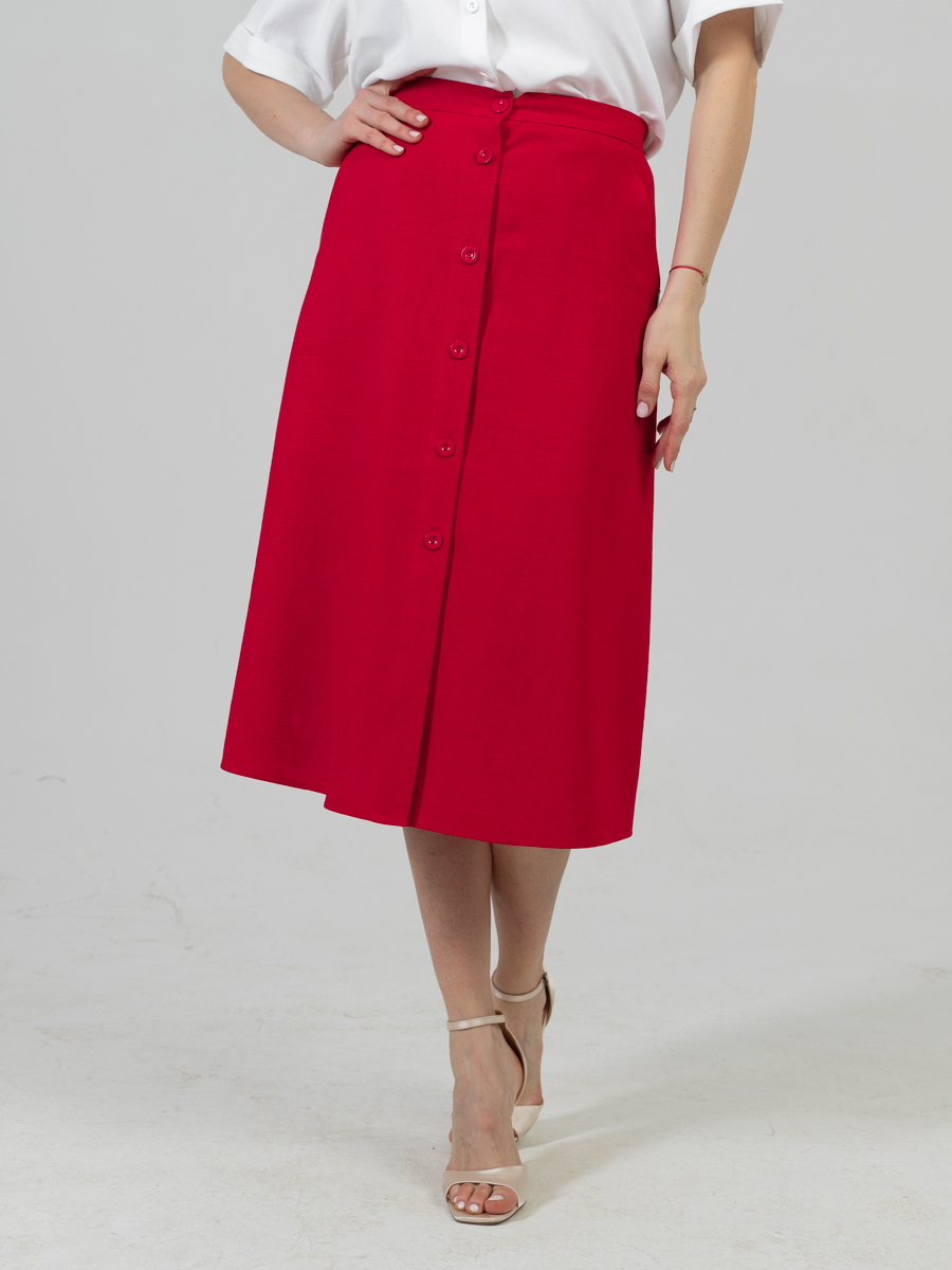 Женская одежда, юбка, артикул: 866-0919, Цвет: красный,  Фабрика Трика, фото №1