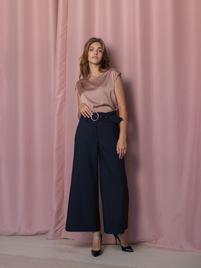 Женская одежда, брюки, артикул: 4445-0187, Цвет: синий,  Фабрика Трика, фото №1