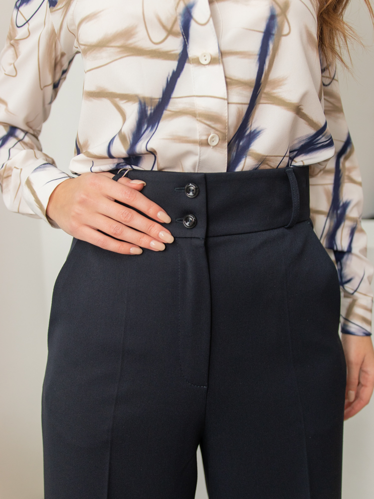 Женская одежда, брюки, артикул: 4419-0187, Цвет: синий,  Фабрика Трика, фото №1