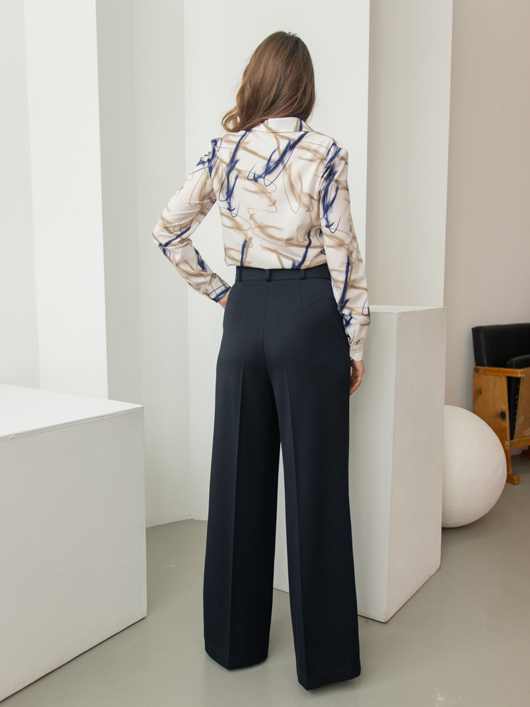 Женская одежда, брюки, артикул: 4419-0187, Цвет: синий,  Фабрика Трика, фото №1