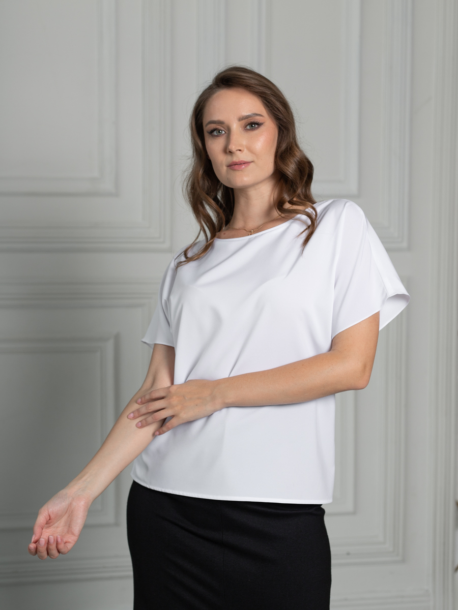 Женская одежда, блуза, артикул: 999-0702, Цвет: белый,  Фабрика Трика, фото №1
