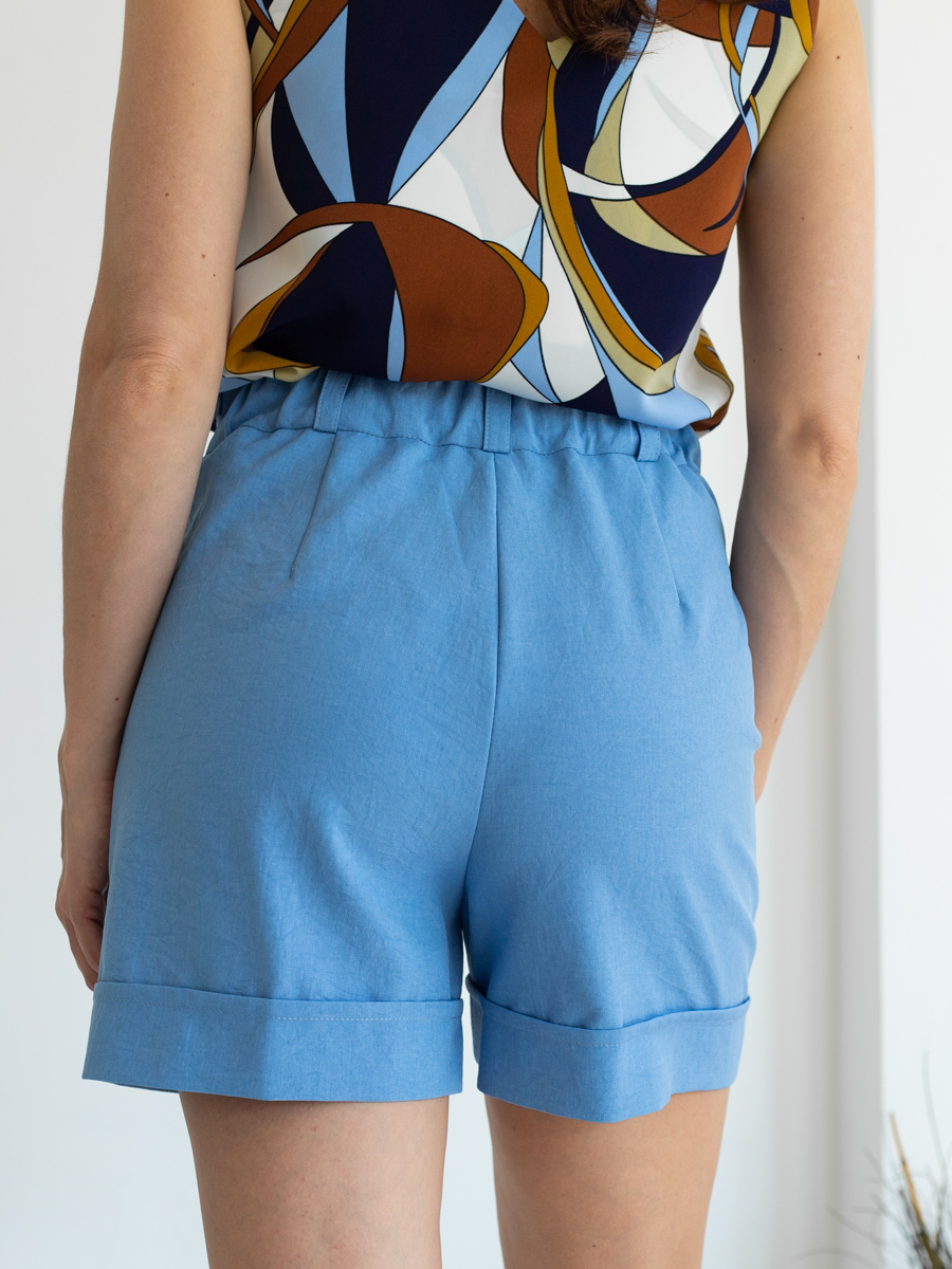 Женская одежда, шорты, артикул: 421-0780, Цвет: голубой,  Фабрика Трика, фото №1
